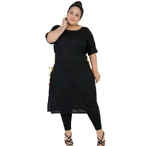 Elegant Solid Rayon Kurta For Women