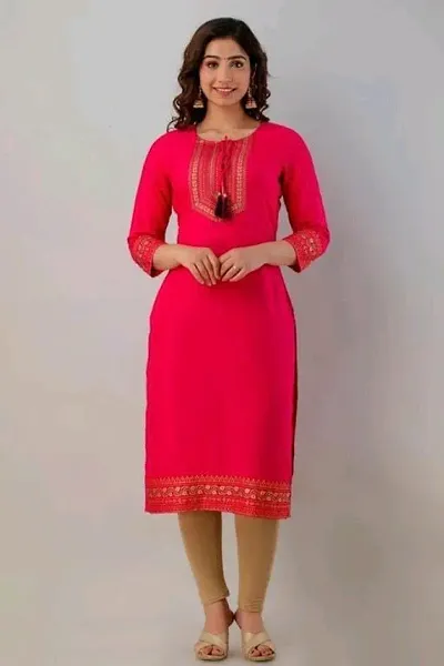 Women Stylish Rayon Stitched Kurta