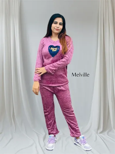 Hot Selling Fleece Night Suits Women's Nightwear 