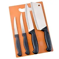 Chopping Board with 5 Pcs Knife Set Vegetable  Meat Cutting Stainless Steel Scissor-thumb2