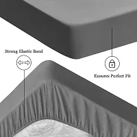 Waterproof Mattress Protector 100% Terry Cotton Waterproof Bed Protector for Baby and Adults, Elastic Fitted Mattress Protector Breathable Bed Cover  Mattress Cover with 200 GSM-thumb1