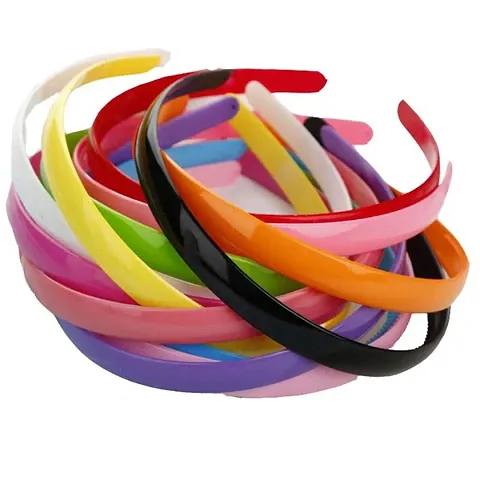 Old Shopperz Set of 16 PLASTIC HAIR BANDS GIRL WOMEN-MULTI-COLOUR