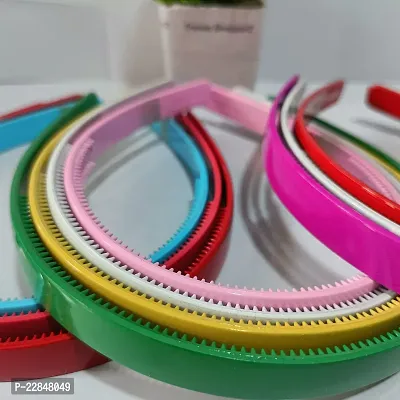 Wardrobe Era -Simple Fashion Colourful Plastic Elastic Hair Bands Wavy Hair Comb Shine Hairband for Women, girls and laddy-thumb3