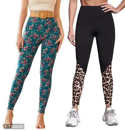 Stylish Multicoloured Poly Lycra Jeggings For Women