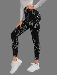 Stylish Black Poly Lycra Jeggings For Women-thumb2