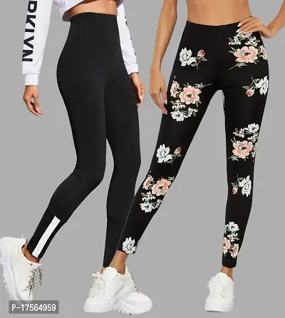 Stylish Black Poly Lycra Jeggings For Women