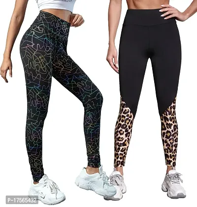 Stylish Multicoloured Poly Lycra Jeggings For Women