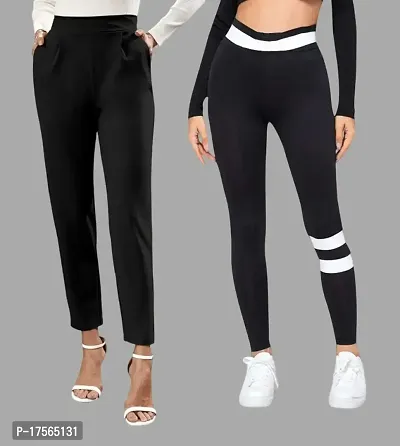 Stylish Multicoloured Poly Lycra Jeggings For Women