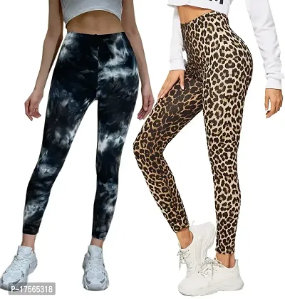 Stylish Multicoloured Poly Lycra Jeggings For Women