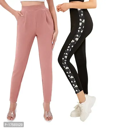 Stylish Black Poly Lycra Jeggings For Women