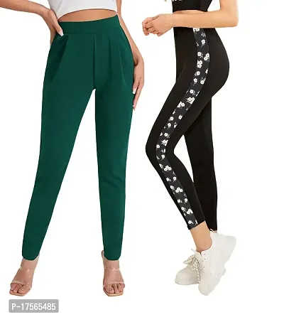 Stylish Black Poly Lycra Jeggings For Women-thumb0