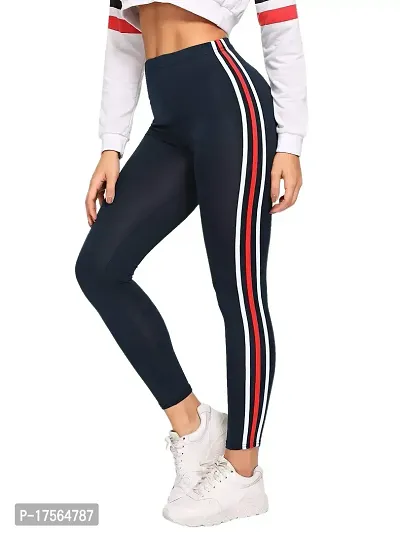 Stylish Blue Cotton Jeggings For Women