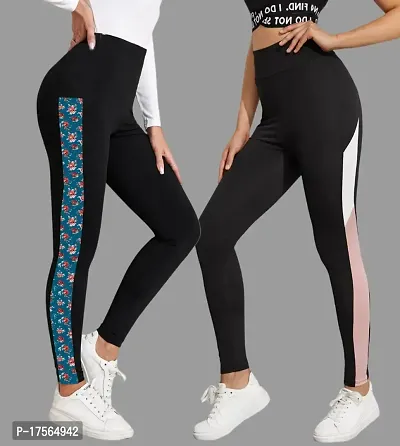 Stylish Black Poly Lycra Jeggings For Women