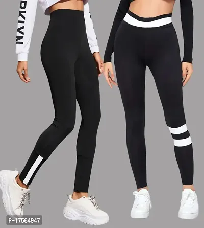 Stylish Black Poly Lycra Jeggings For Women