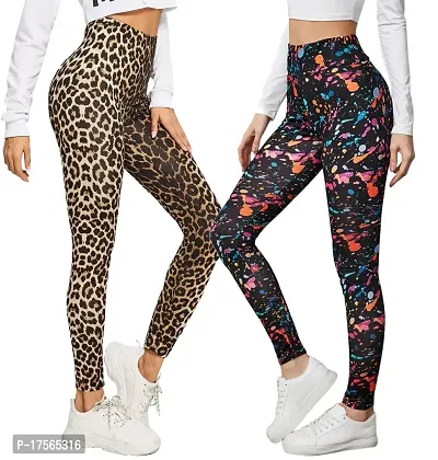 Stylish Multicoloured Poly Lycra Jeggings For Women