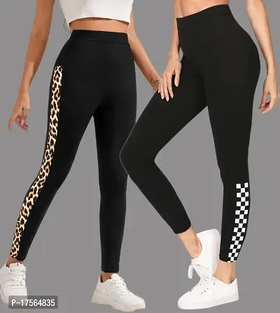 Stylish Black Poly Lycra Jeggings For Women