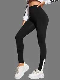 Stylish Black Poly Lycra Jeggings For Women-thumb1