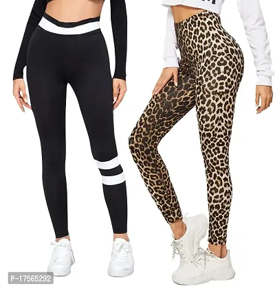 Stylish Multicoloured Poly Lycra Jeggings For Women