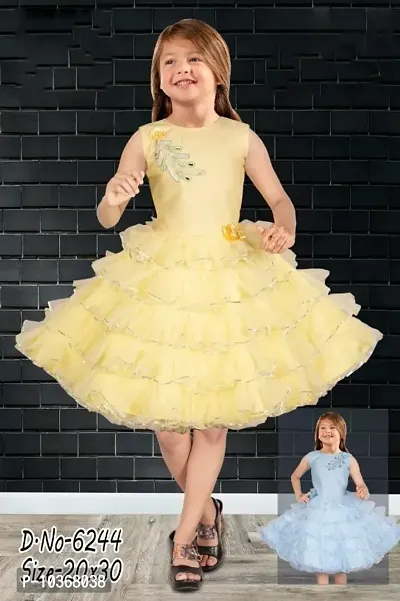 Stylish Cotton Partywear Frocks For Baby Girls And Kids