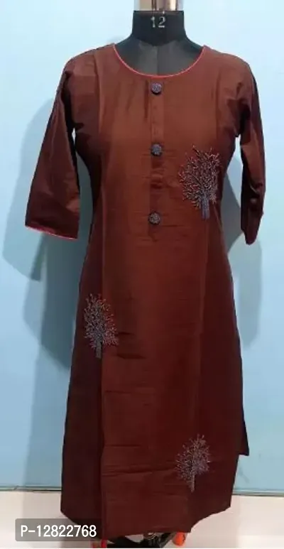 Straight  Embroidered Art Silk Kurta Pant Dupatta Set