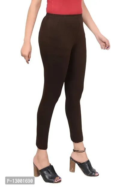 ERRISH ENTERPRISES Women's Regular Fit Cotton Leggings (A_PC_2_LR-C / M_Pink, Coffee_M)-thumb3