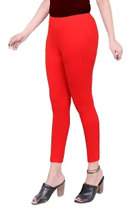 ERRISH ENTERPRISES Women's Regular Fit Cotton Leggings (A_PC_2_N-R / M_Navy Blue, Red_M)-thumb2