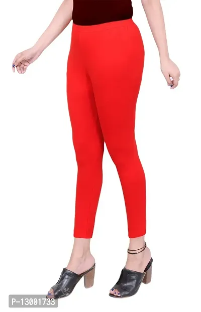 ERRISH ENTERPRISES Women's Regular Fit Cotton Leggings (A_PC_2_N-R / M_Navy Blue, Red_M)-thumb3