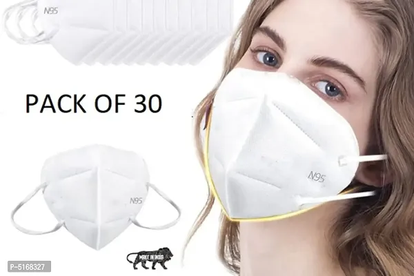 N95 Mask Washable and Reusable N95 Masks White (30pcs)-thumb0