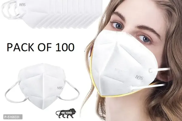 N95 Mask Washable and Reusable N95 Masks White (100pcs)-thumb0