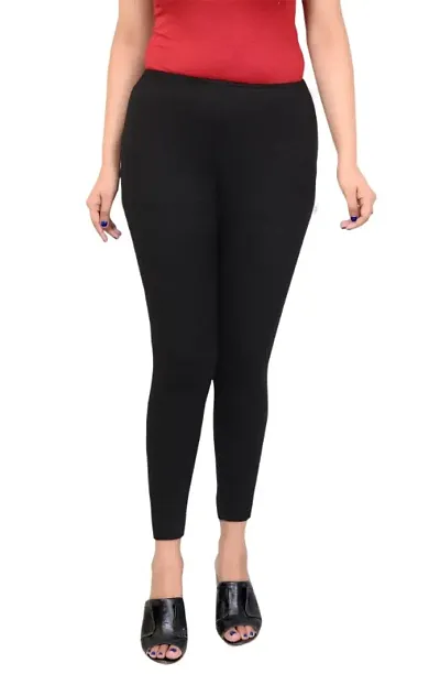 Stylish Cotton Solid Leggings for Women