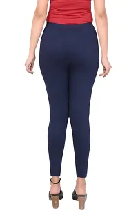 Classic Cotton Blend  Solid Leggings for Women-thumb1