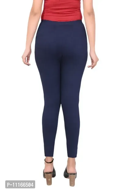 Classic Cotton Blend  Solid Leggings for Women-thumb2