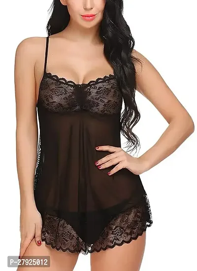 Self Design Babydoll (COLOUR - BLACK) FREE SIZE