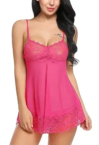 Self Design Babydoll (COLOUR - RANI) FREE SIZE-thumb2