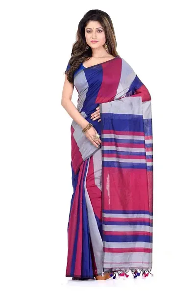 DREAM PARLU CHECK SAREE (Grey-Pink-Blue) Set-2