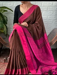 DREAM KOLKATA COTTON SAREE RANI-BROWN-thumb1