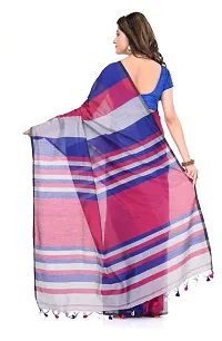 DREAM COTTON PARLU CHECK SAREE (Grey-Pink-Blue) Set-2-thumb1