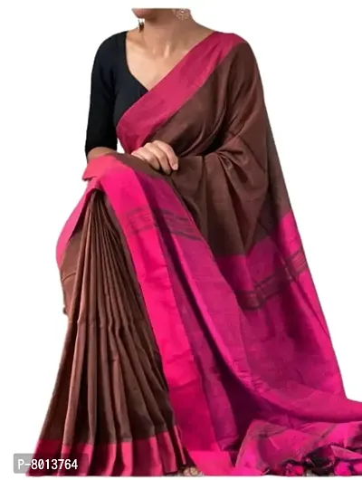 DREAM KOLKATA COTTON SAREE RANI-BROWN