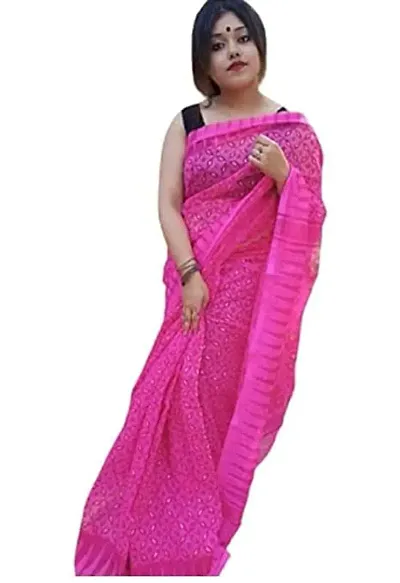 BRYNBRIT Designer Women's Saree With Blouse Piece