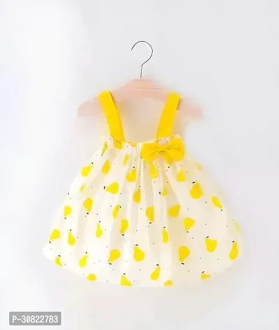 Fabulous Yellow Cotton Printed Frocks For Girls