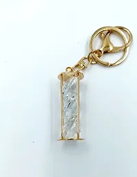 5G Kyes Premium Stainless Gold Crystal Jewelry Keychains keyrings for Girls Car/Bick/Home/Bags For Car Gifting With Key Ring (Gold Colour Crystal Keychain) (3 Crystal Keychain)-thumb4