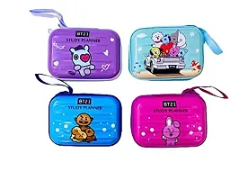 BTS Design Metal Tin Box for Earphone, Coins, Memory Card, Pouch Return Gifts for Kids (1 Pcs) (Blue BTS Coins Pouch 02)-thumb3