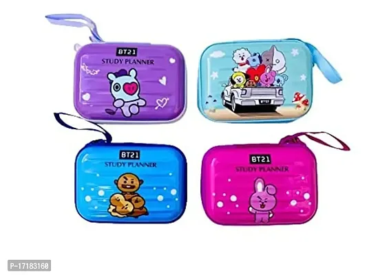 BTS Design Metal Tin Box for Earphone, Coins, Memory Card, Pouch Return Gifts for Kids (1 Pcs) (Blue BTS Coins Pouch 02)-thumb4