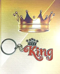5G Retail Limited Edition Metal King  Queen Stylish Keychain, for Gifting for Women's Men's (King Red)-thumb1