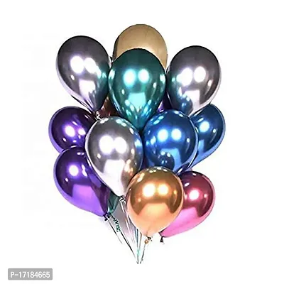 5G Retail Metallic Chrome Balloon 10 Inch With Shiny Mirror Surface For Theme Party, Birthday Party Decorations, Wife/Husband/Kids Birthday, Baby Shower, Wedding (50)-thumb5