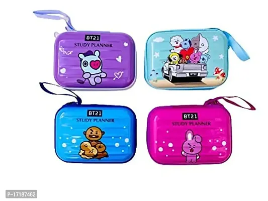 BTS Design Metal Tin Box for Earphone, Coins, Memory Card, Pouch Return Gifts for Kids (1 Pcs) (Multi BTS Coins Pouch 01)-thumb3