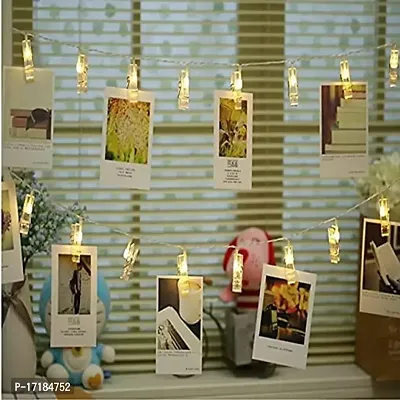 5G Retail 10 Photo Clip String Lights, Decoration for Birthday, Wedding, Party, Home, Patio Lawn, Warm White -(10 LED's)