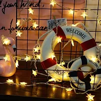 5G Retail 15 Stars Gold Curtain String Lights, Window Curtain Lights Flashing Modes Decoration for Christmas, Wedding, Party, Home, Patio Lawn, Warm White -(Gold Stars)-thumb3