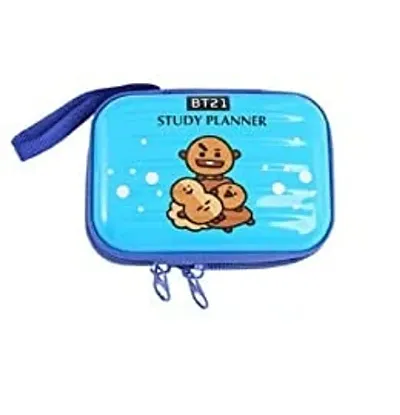 BTS Design Metal Tin Box for Earphone, Coins, Memory Card, Pouch Return Gifts for Kids (1 Pcs) (Blue BTS Coins Pouch 02)