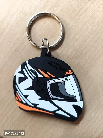 5G Retail Metail  Rubber Bike/ Keychains Keyrings, Stylish Keychain, for Gifting (Bike Keychain Multi) (Rubber Helmet)-thumb0